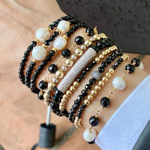 BLACK SPINEL PEARL SET - LARA
