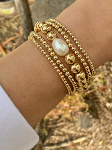 GOLD BEADS WITH PEARL