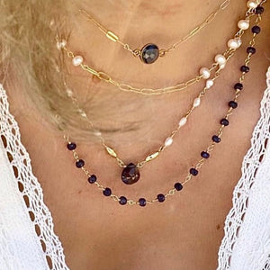 SOLITAIRE GOLD NECKLACE - FLASH