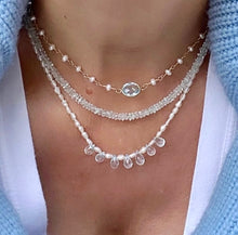 Load image into Gallery viewer, PEARL TOPAZ NECKLACE - SKY
