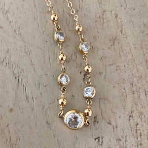 GOLD ZIRCONIA CHOKER - KYLIE