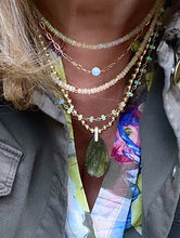 Load image into Gallery viewer, Paperclip Necklace with Opal
