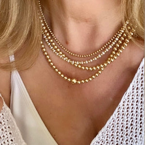 GOLD BALL NECKLACE
