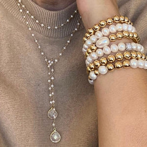 PEARL WITH CZ BALL SISTINE