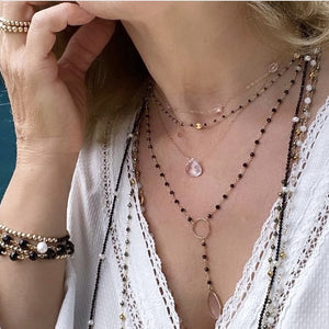 ROSE QUARTZ NECKLACE - GRANDEZZA