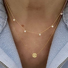 Load image into Gallery viewer, Gold Necklace with Disc
