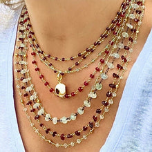 Load image into Gallery viewer, Garnet Chip Necklace - Scarlet
