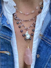 Load image into Gallery viewer, ROSE QUARTZ NECKLACE - PINKY
