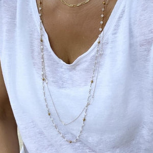 Long Moonstone Necklace