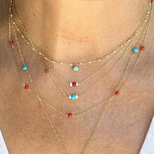 Load image into Gallery viewer, GOLD NECKLACE WITH GEMSTONE - KIRA
