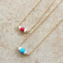Load image into Gallery viewer, GOLD NECKLACE WITH GEMSTONE - KIRA
