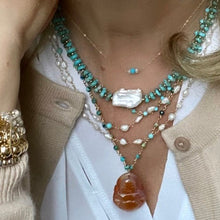 Load image into Gallery viewer, GOLD NECKLACE WITH GEMSTONE - KIRA
